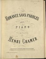 Romance sans Paroles pour le piano composée par Henri Cramer.
